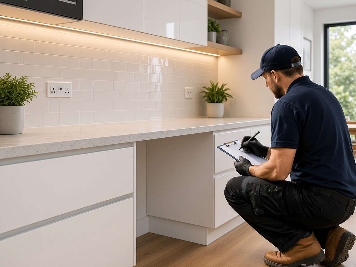 Modern kitchen renovation with designer lighting and power layout